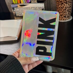 PINK Holographic passport holder